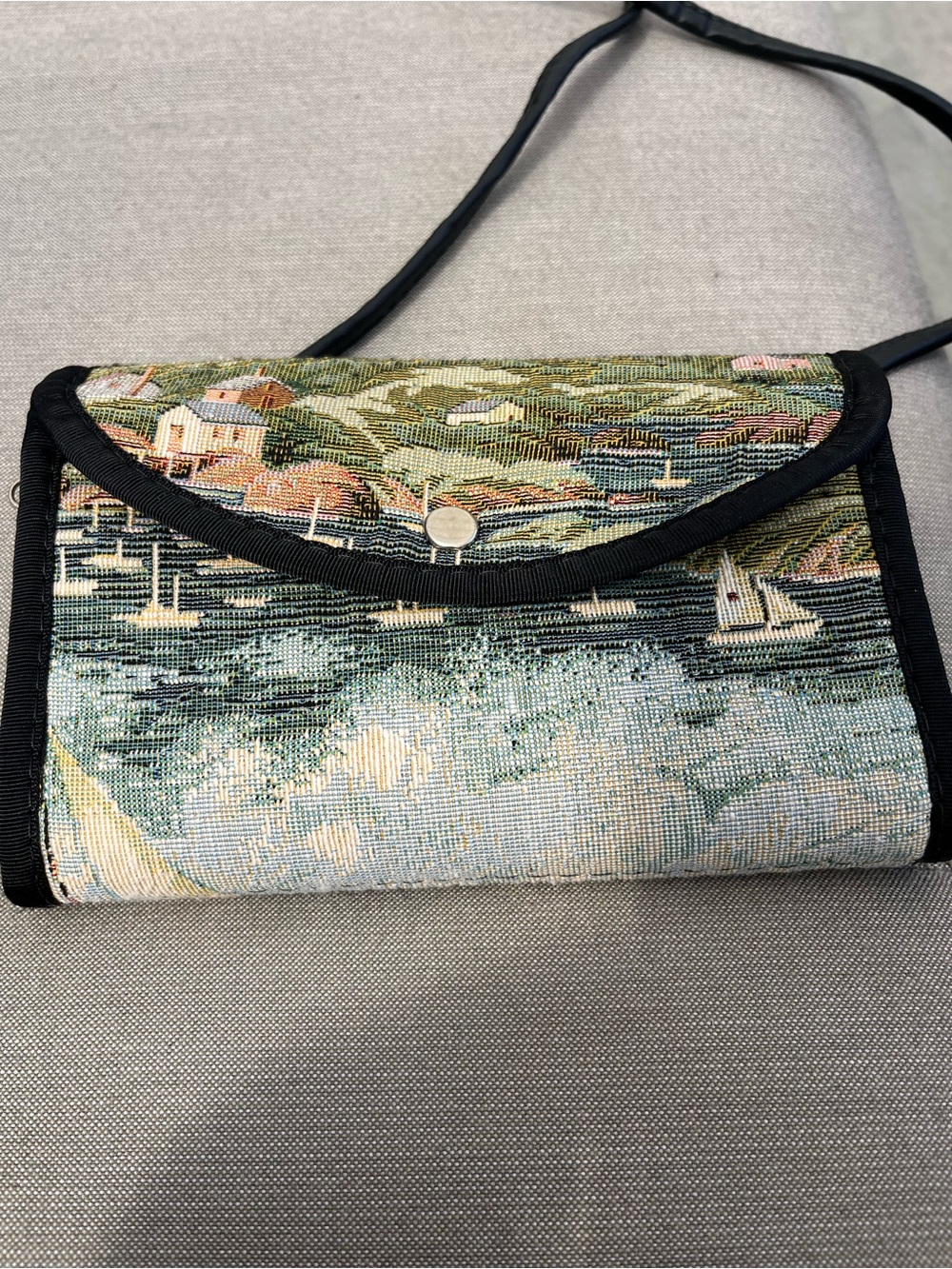 Coastal Tapestry Crossbody Bag in Multi-Color